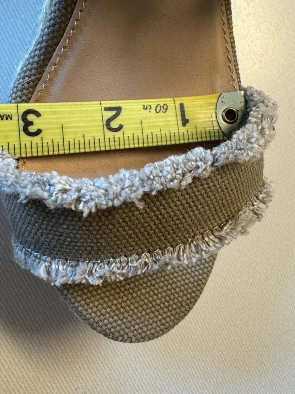 Candies Mimi Espadrille Wedge Sandals Khaki Size 7